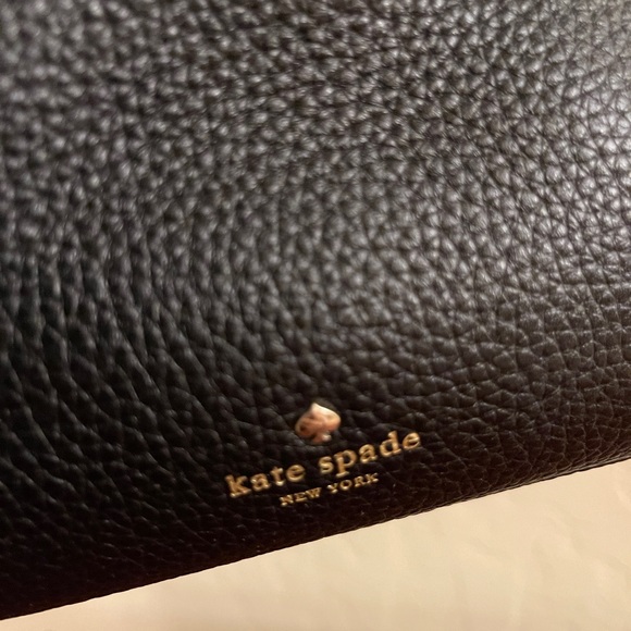 Kate Spade Black Leather Satchel Handbag with Large Bow - Picture 8 of 10